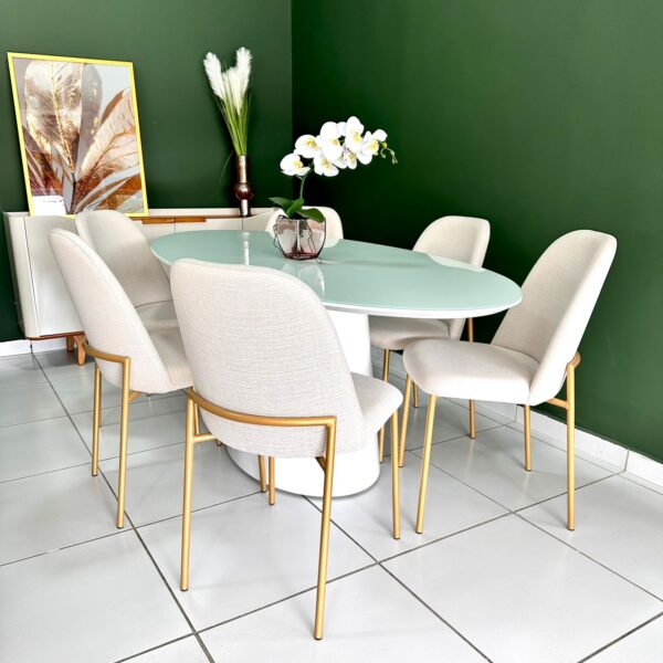 Mesa Oval Branca - Imagem 2